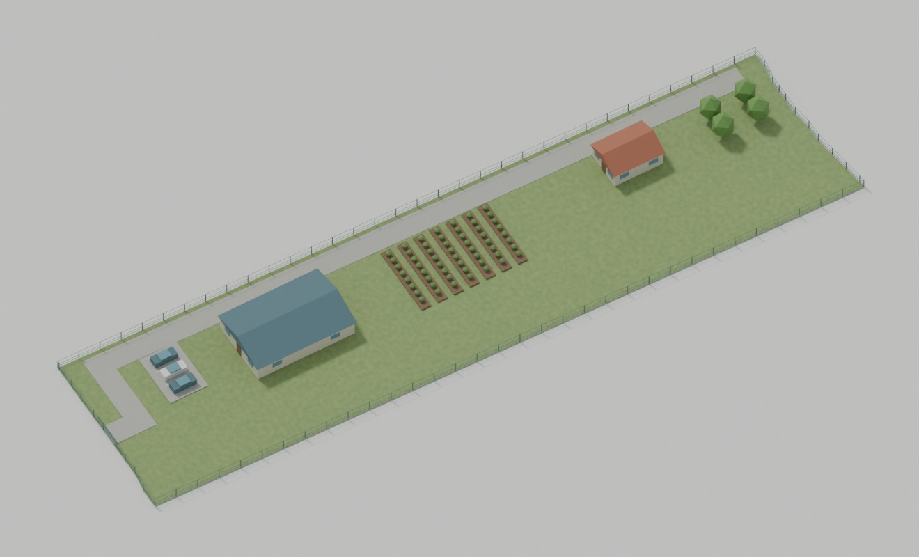 Plot 6: Family & garden concept using the model’s actual 130.2 metre depth and traced boundary