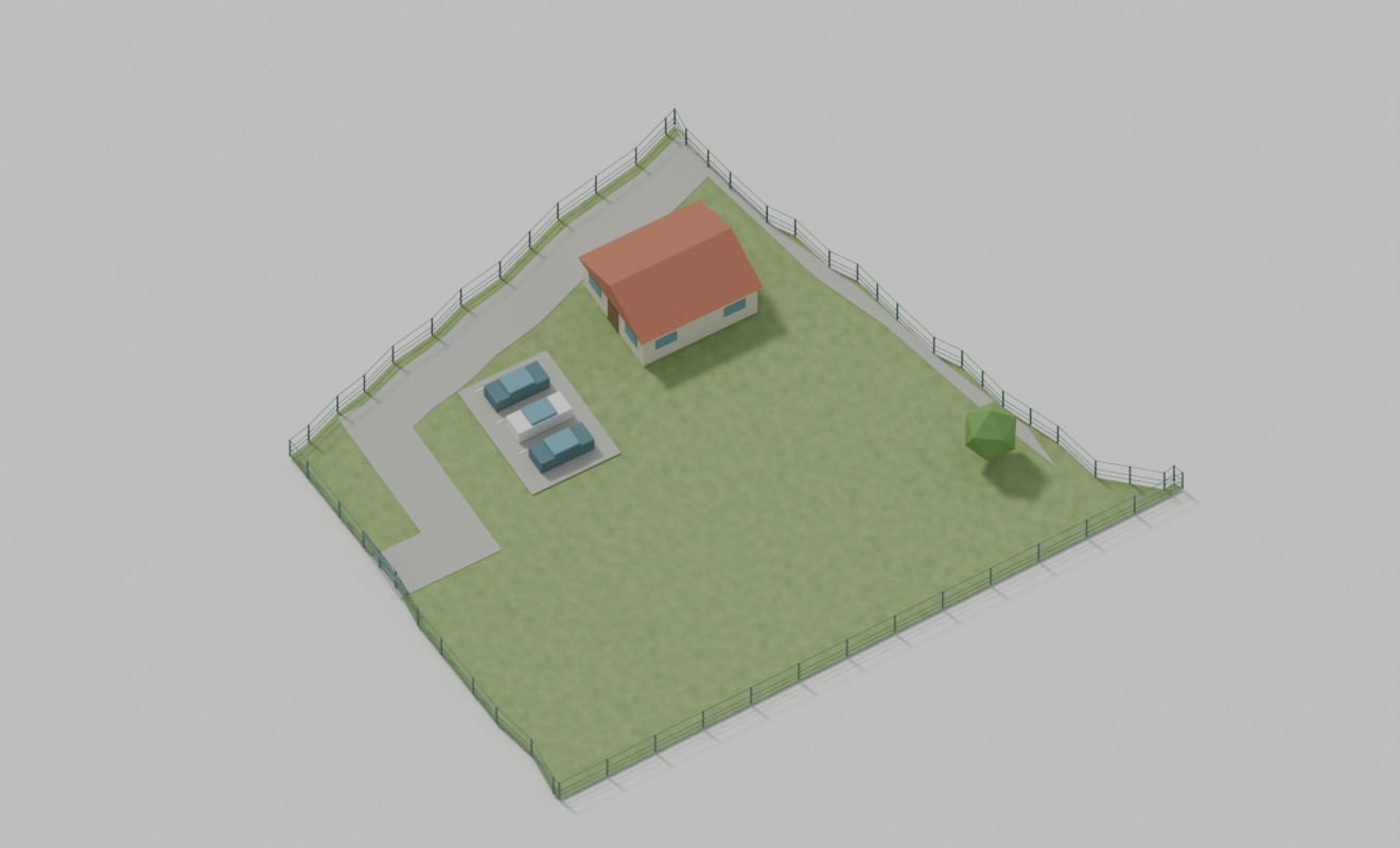 Plot 9: Compact home & studio concept using the model’s actual 50.9 metre depth and traced boundary