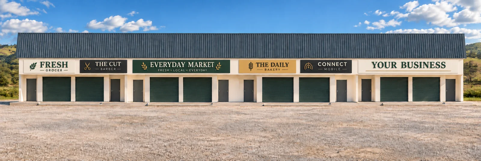Illustration of the proposed finished shop fronts